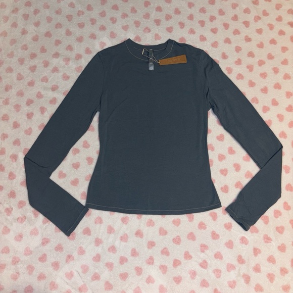 Skims cotton jersey long sleeve kyanite Size medium New with tag - Picture 2 of 3